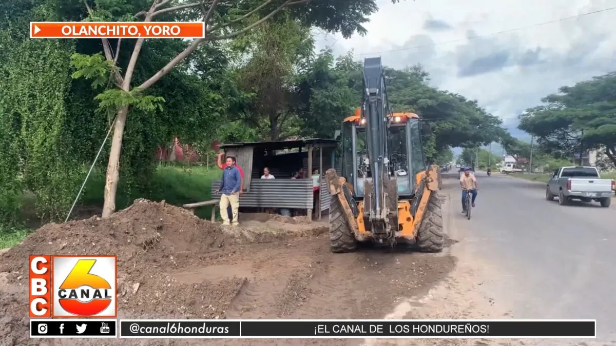 Municipalidad procede a limpieza de los canales para aguas lluvias en Olanchito, Yoro