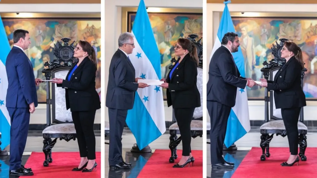 Presidenta Xiomara Castro recibe cartas credenciales de embajadores de Argentina, Brasil, España y Líbano