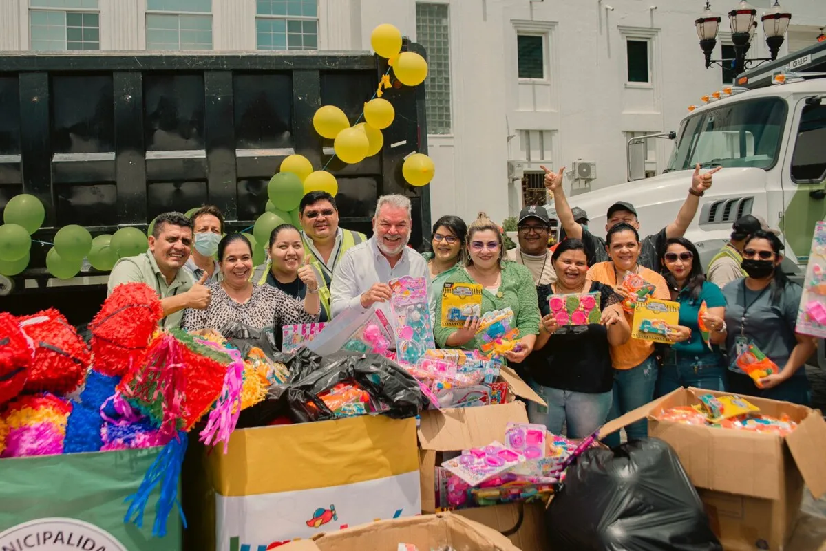 Todo un éxito recolección de juguetes que realizó la administración del alcalde Roberto Contreras en beneficio de los niños de las zonas más vulnerables de San Pedro Sula
