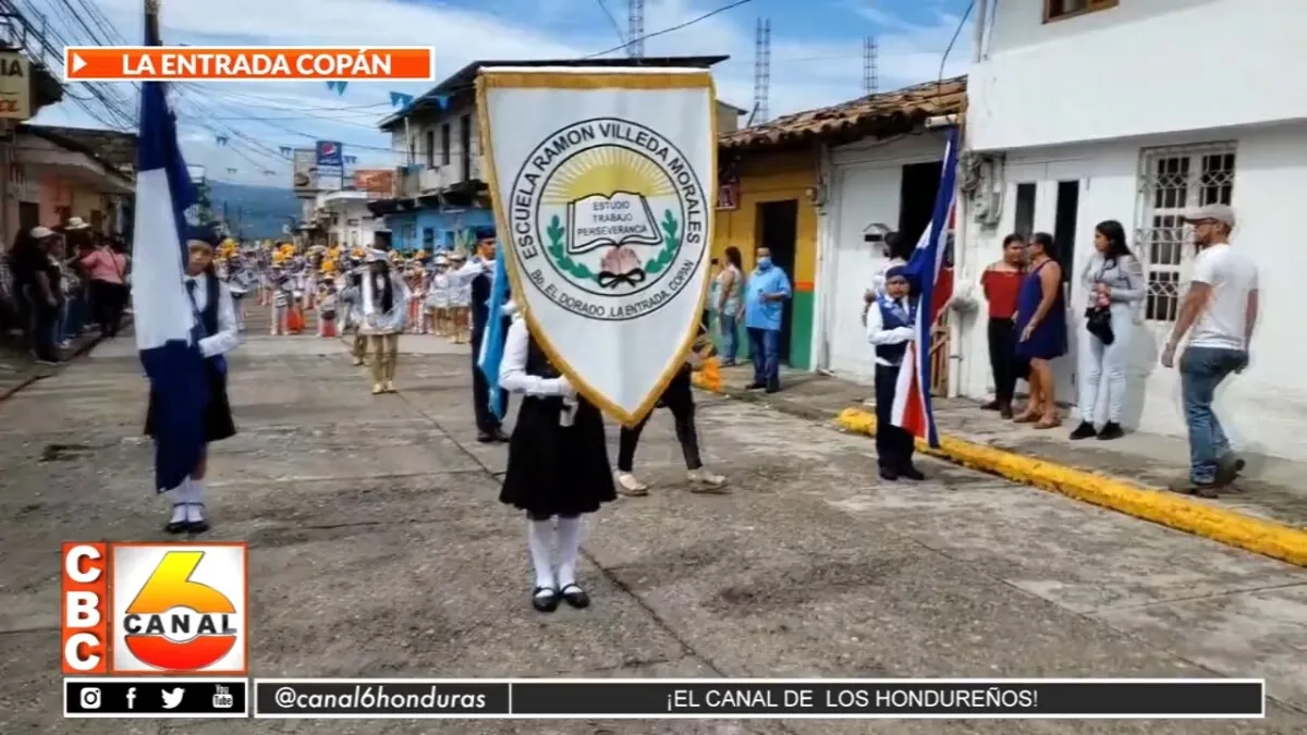 Ambientazo el que se vivió en los desfiles patrios en La Entrada, Copán