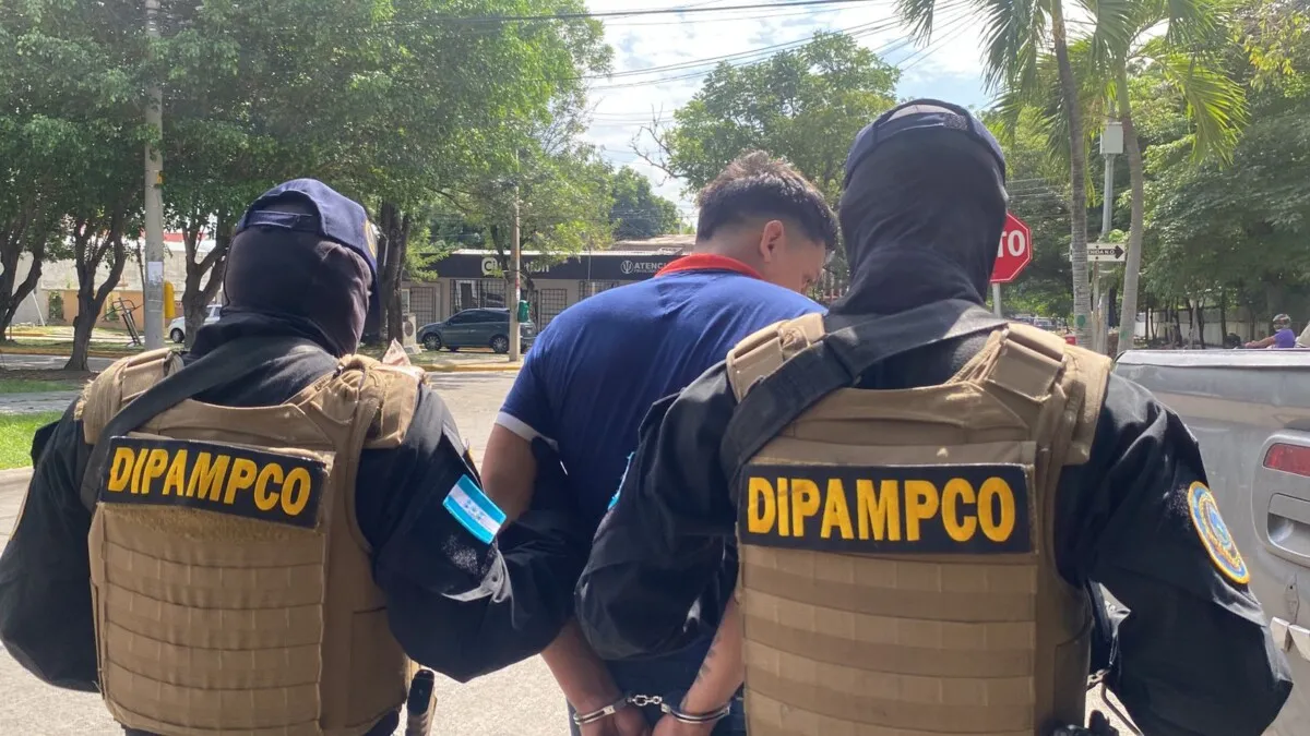 DIPAMPCO captura en San Pedro Sula a supuesto gatillero y distribuidor de drogas de la MS-13
