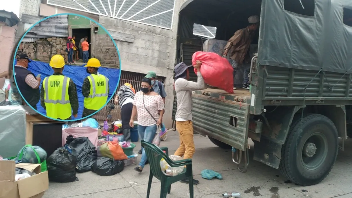 FF. AA. continúan apoyando las evacuaciones en la colonia Guillén de Tegucigalpa