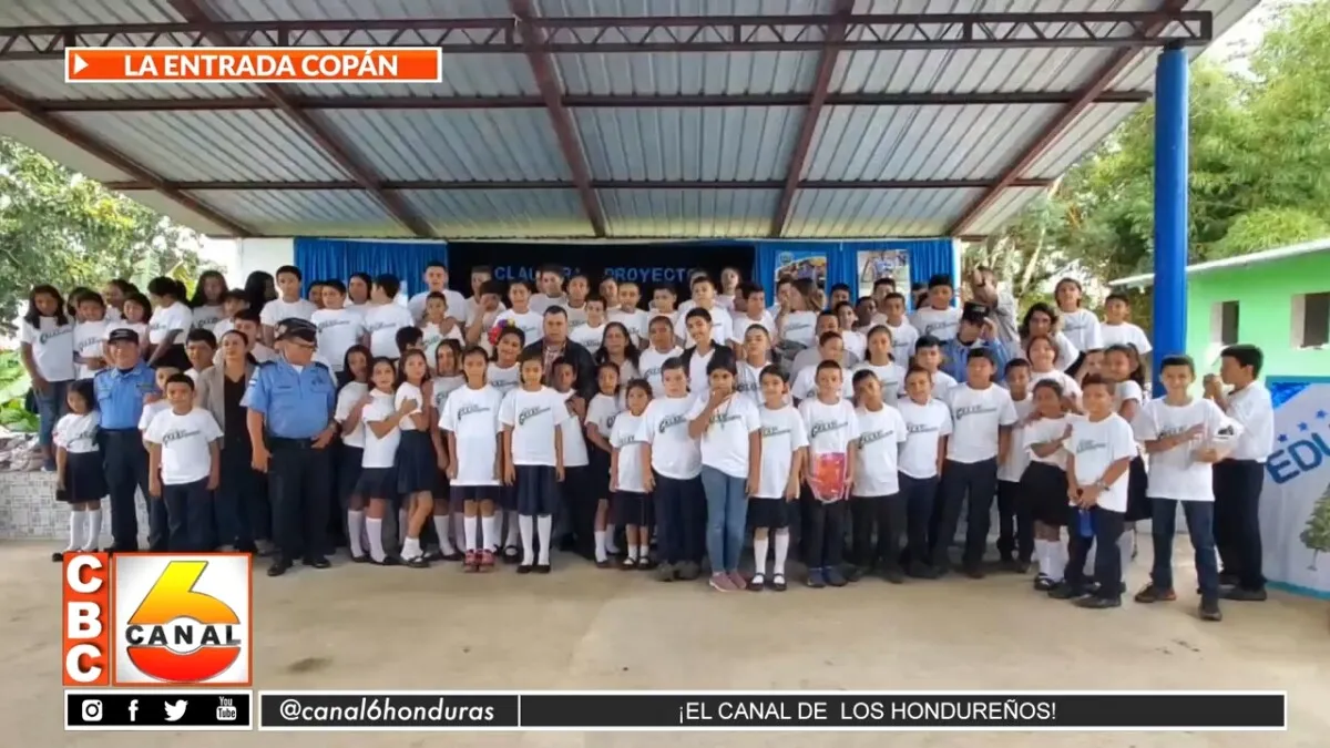 Policía Nacional inaugura proyecto Great en la aldea La Esperanza, San Jeronimo, Copán
