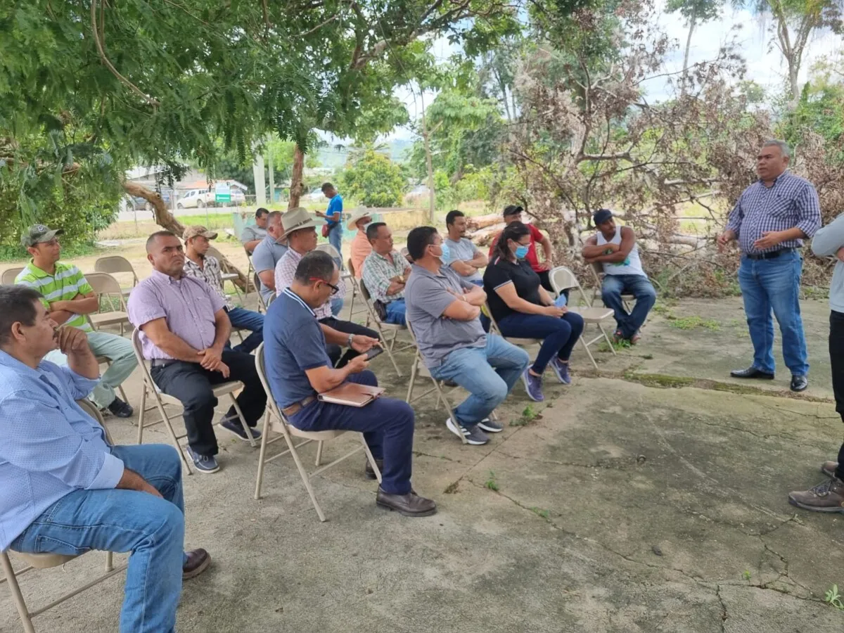 Productores de frijoles y maíz de Danlí, El Paraíso, firman convenio con el gerente del IHMA