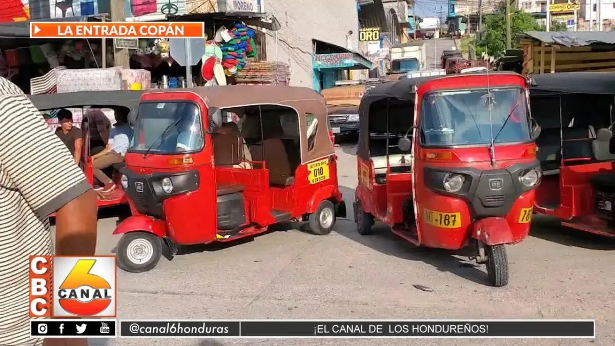 Sigue problemática con las mototaxis en la ciudad de La Entrada, Copán