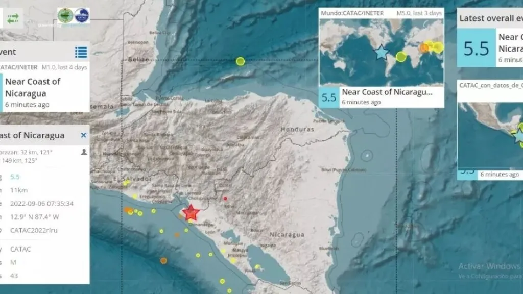 Sismo de magnitud 5.5 sacude a Honduras