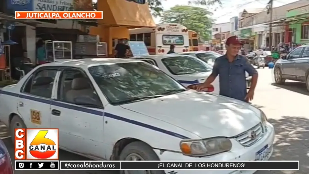 Taxistas en Juticalpa, Olancho celebran su día trabajando