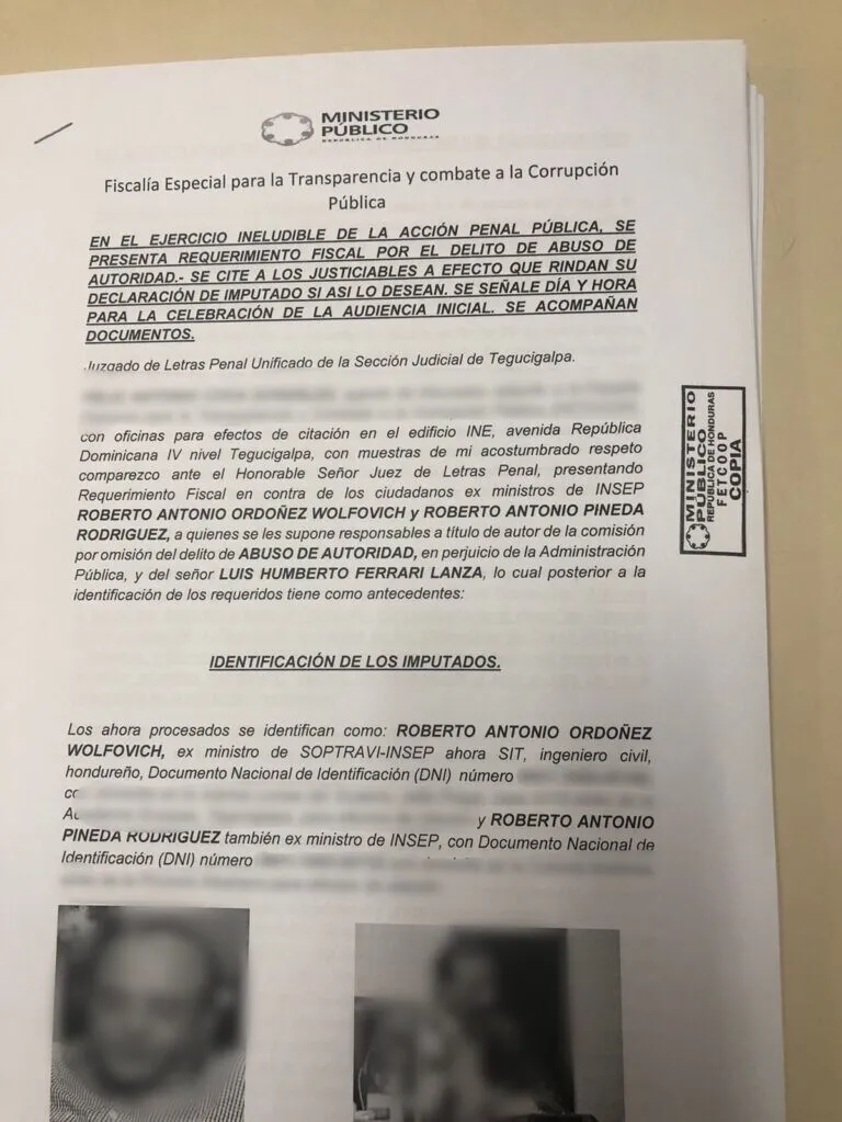 FETCCOP y ATIC pedirán el procesamiento de dos exministros de la desaparecida SOPTRAVI