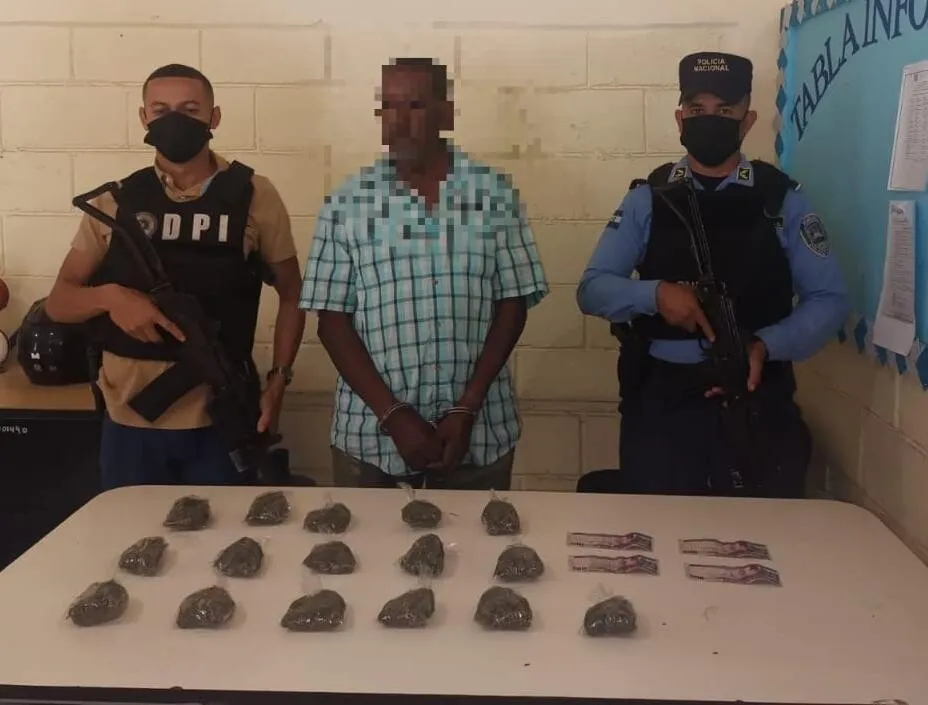 Por tráfico de droga ciudadano es detenido en Olancho