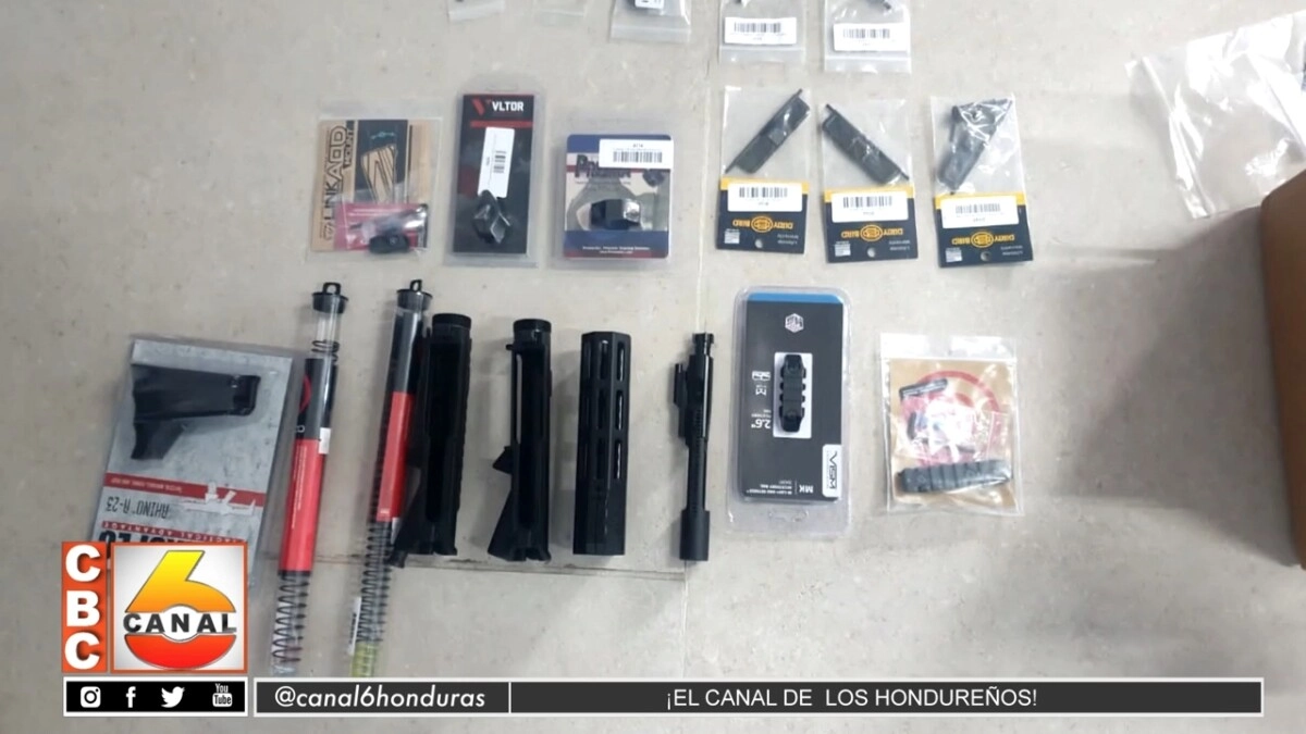 Hondureño es detenido por portación ilegal de piezas para armas de uso prohibido