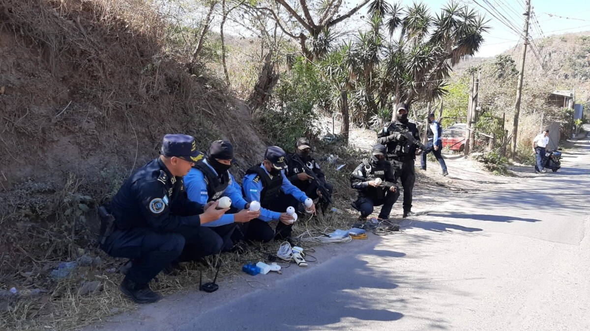 Policía Nacional desmantela circuito de cámaras de vigilancia de la Pandilla 18 en la capital.