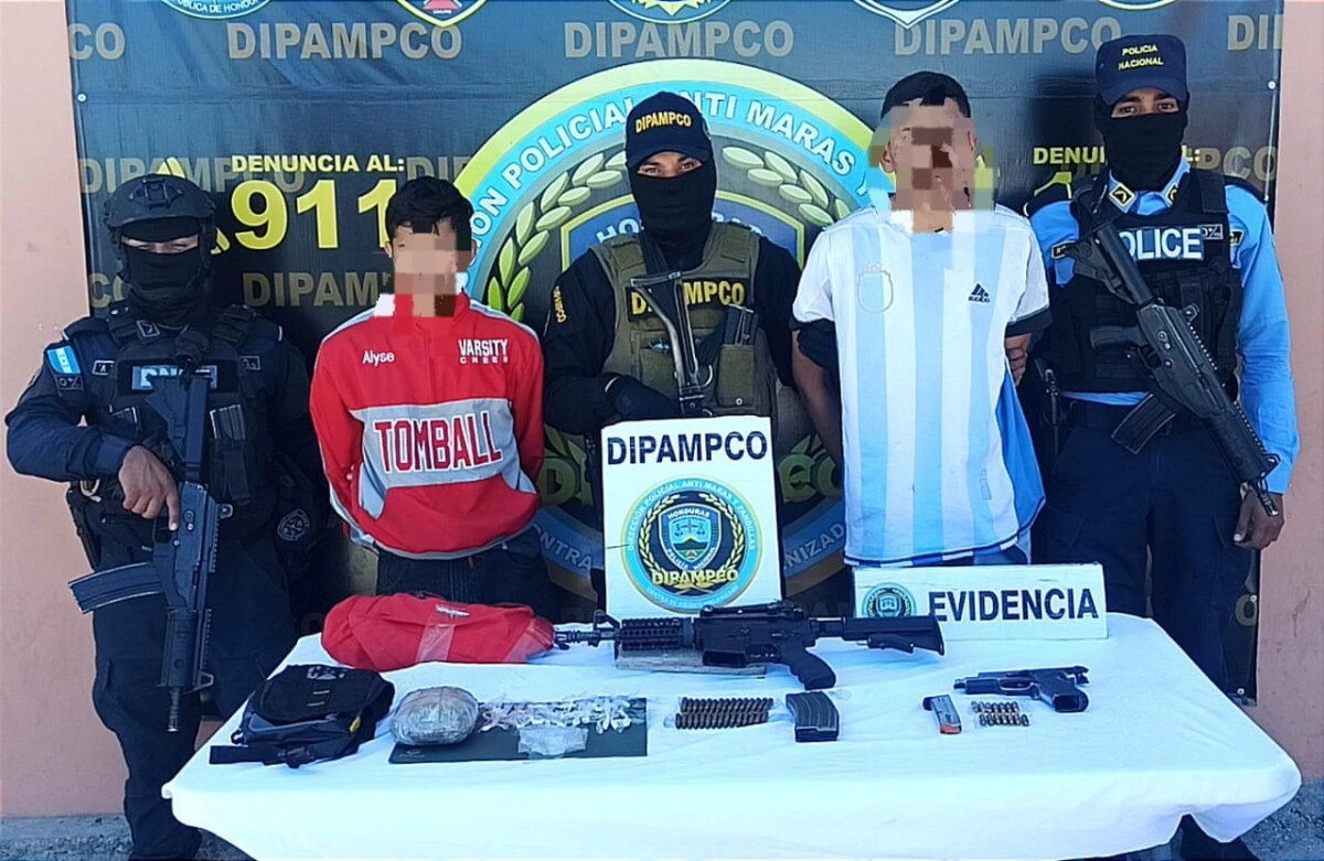 Policía nacional ha dado captura a dos gatilleros y vendedores de droga de la MS - 13