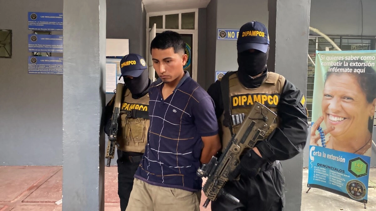 Capturan miembro de la pandilla 18 vinculado a delitos de extorsión y secuestros exprés, en Choloma, Cortés