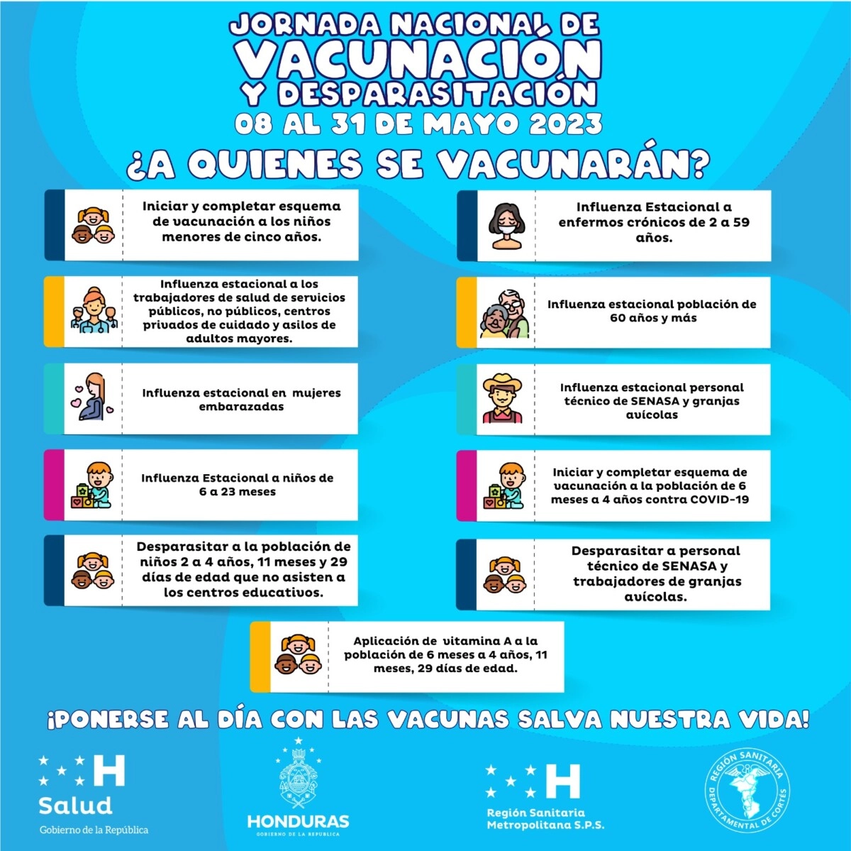 Brigadas de vacunación llegarán a diferentes barrios y colonias de los siguientes municipio 01