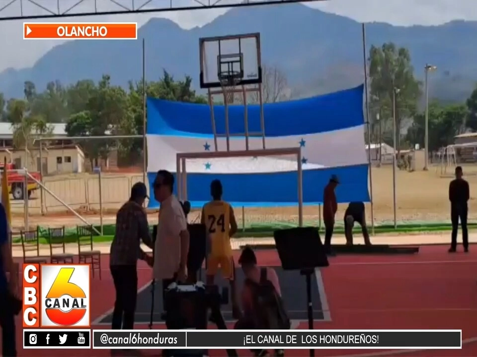 Inauguración de cancha multiusos en el Polideportivo de Catacamas, Olancho