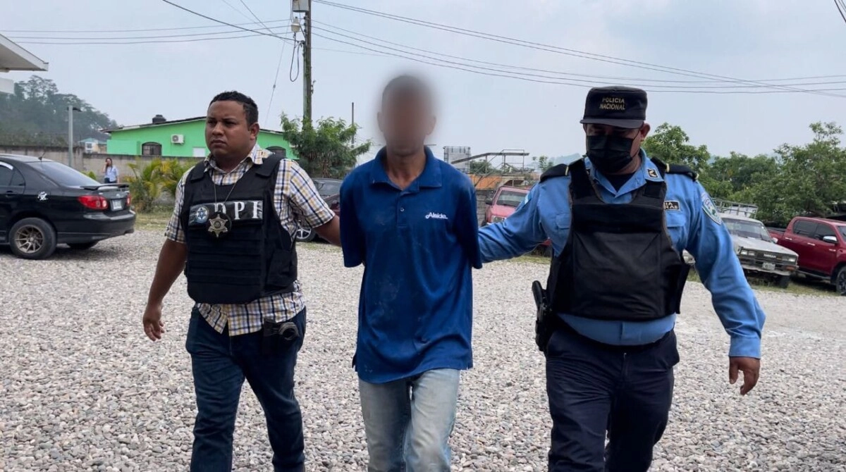 Por el delito de  maltrato familiar agravado en concurso real  policías  capturan individuo en Copán