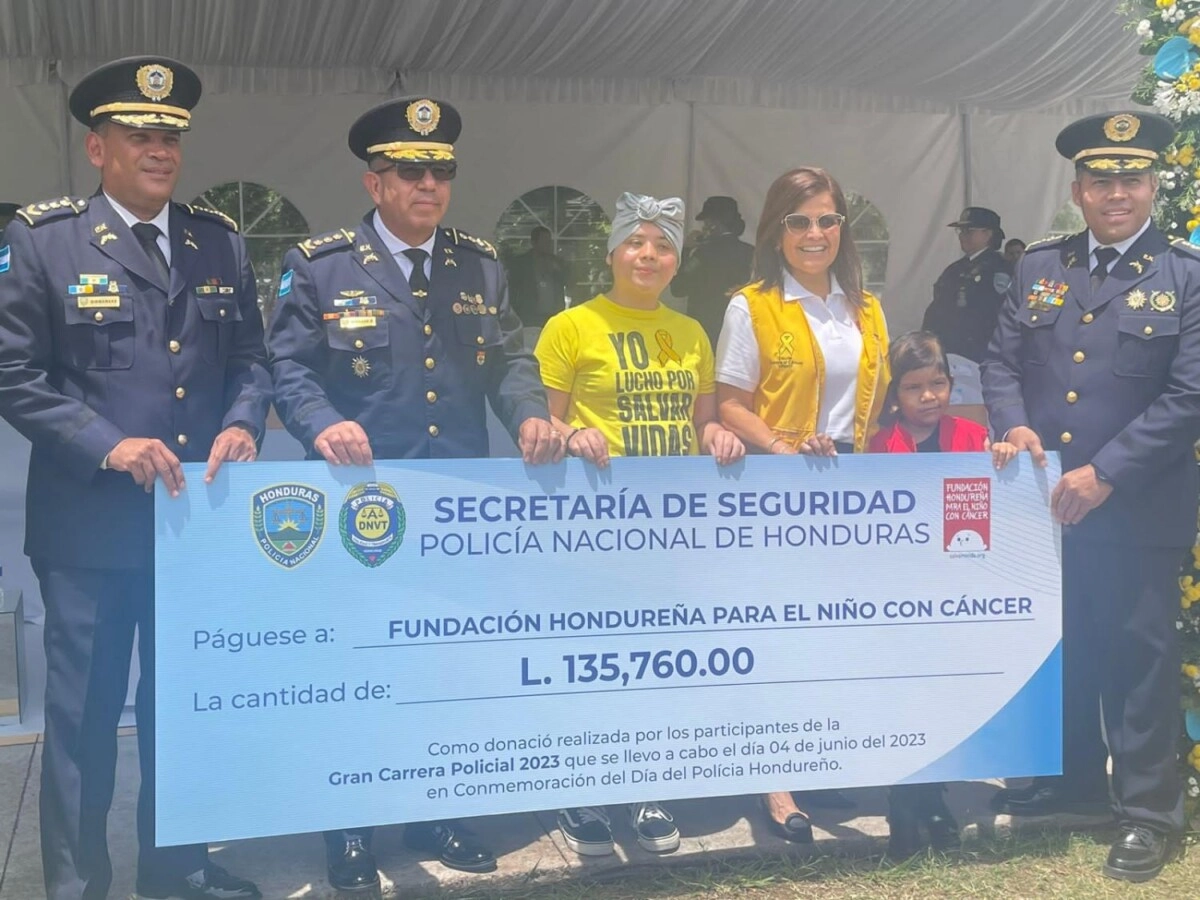 La DNVT dona L137,760 a la Fundación Hondureña para el Niño con Cáncer