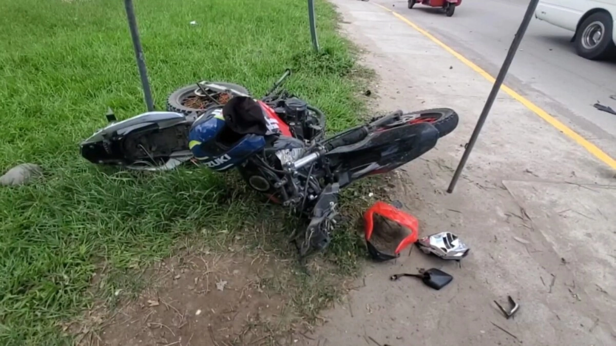 Un fuerte accidente de tránsito tipo colisión se registra en la ciudad de La Entrada, Copán