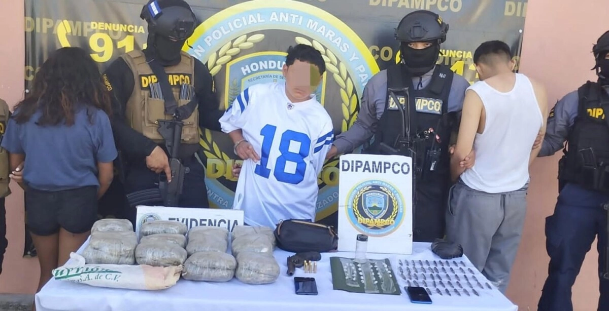 En operaciones desarrolladas por la DIPAMPCO y la DSTU son capturados Tres miembros de la pandilla 18 vinculados a la venta de drogas y al sicariato..