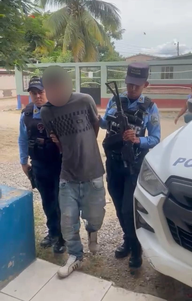 Un presunto integrante del grupo delictivo organizado MS-1 es arrestado en Cofradía, Cortés 01