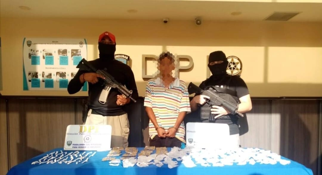 DPI detiene a alias El Flaco encargado del almacenamiento y distribución de droga de la MS-13 en San Pedro Sula