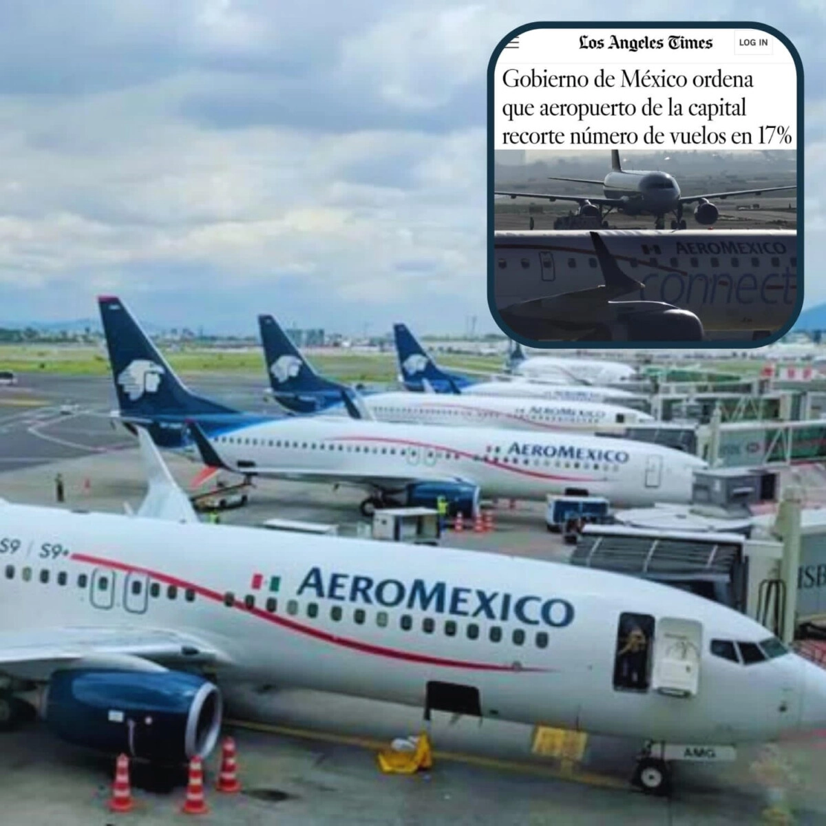 La Cámara Nacional de Aerotransportes de México señaló que esto perjudicará a pasajeros, aerolíneas y trabajadores del sector por la cancelación masiva de vuelos 01