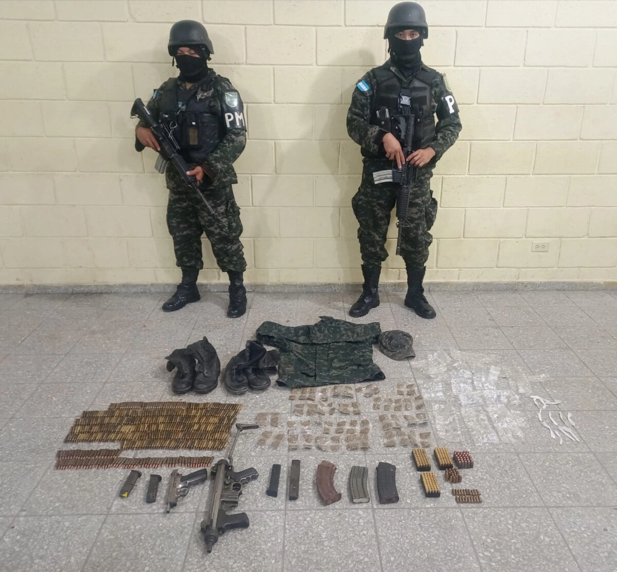Aseguramiento de armas de fuego a grupos criminales en Francisco Morazán