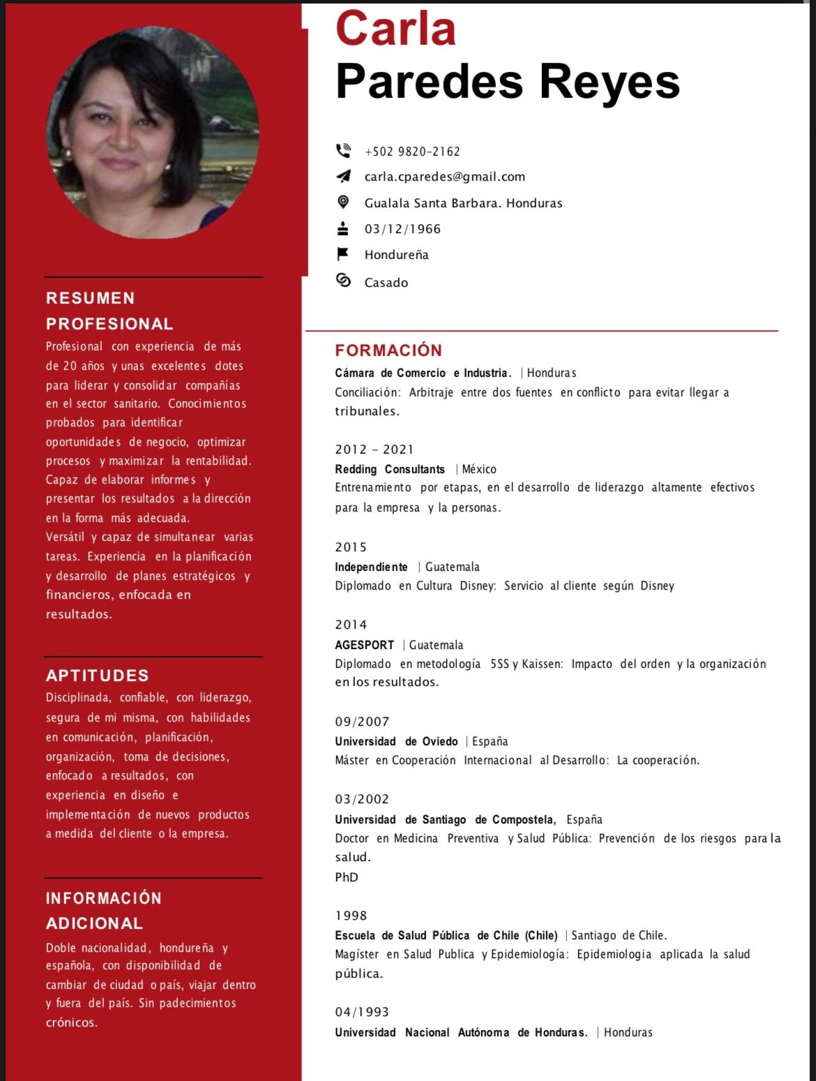 Conozca El Curriculum De La Dra. Carla Paredes Reyes, Nombrada Como Nueva Ministra De Salud, Por La Presidenta Xiomara Castro 01